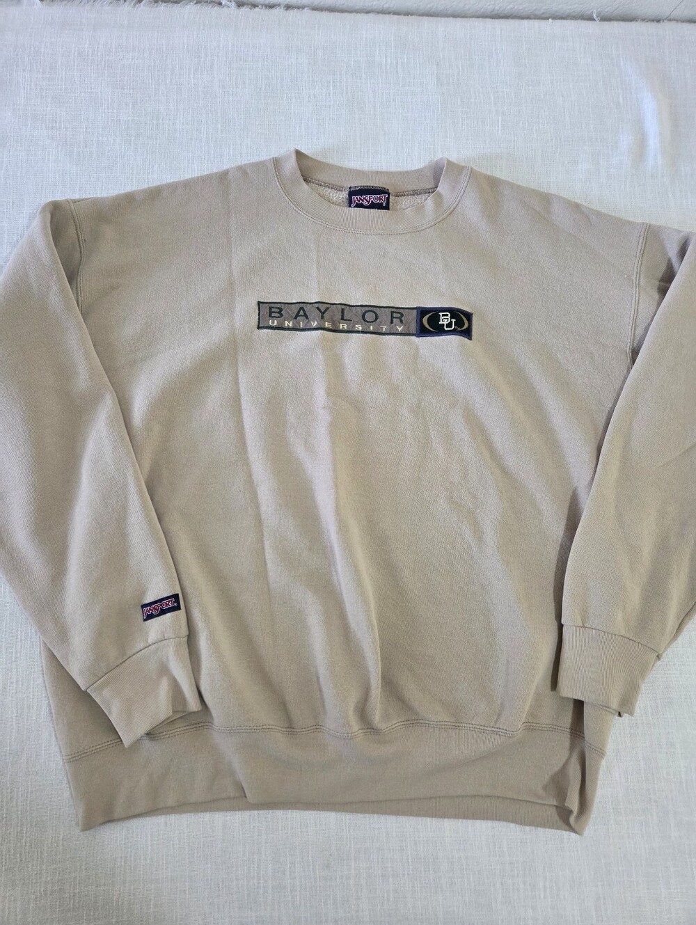 Vintage JanSport Baylor University Tan Crewneck Sweatshirt XL College